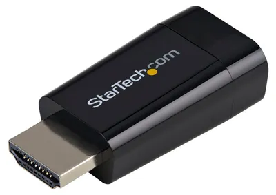 Produktbild von StarTech.com Kompakter HDMI auf VGA Video Adapter/ Konverter ideal für Chromebooks Ultrabooks & Laptops - 1920x1200, Schwarz