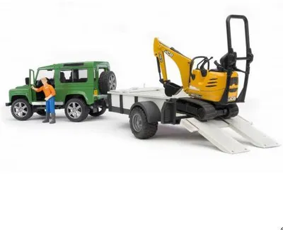 Produktbild von bruder Land Rover Defender  mit Mini-Bagger , Maßstab 1:16