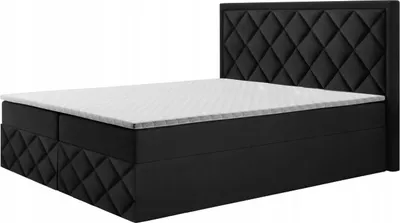 Produktbild von Boxspringbett DORMI 2 , Topper Federkern , 160 x 200 cm , ( Schwarz - Kronos 07 )