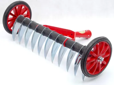 Obrázek produktu pro Ruční vertikutátor 35cm řezací hrábě Vertikutátor Provzdušňovač trávníku Hrábě K_94