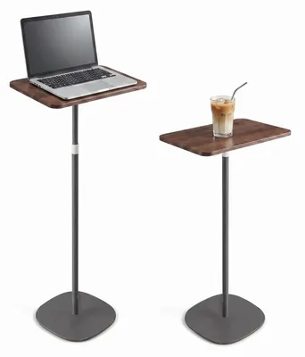Produktbild von Höhenverstellbarer Stehschreibtisch mit Laptopständer - Pfirsichholzfarbe 47-120 cm