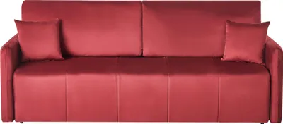 Produktbild von BELIANI Schlafsofa Burgunderrot Samtstoff 3-Sitzer Gepolstert mit 2 Kissen Klappbar Schlafcouch Bettsofa Polstersofa für Wohnzimmer