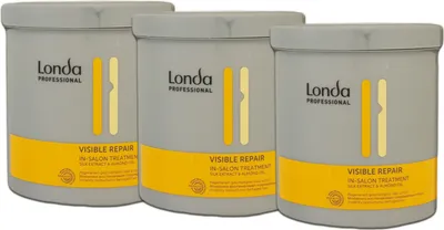 Produktbild von Londa Visible Repair Treatment 3 x 750 ml Haarmaske Haarkur für geschädigtes Haar Set