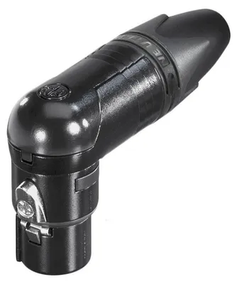 Immagine prodotto di Connettore NEUTRIK XLR femmina, angolato Numero di poli: 4 Nero NC4FRX-B 1 pz