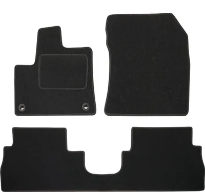 Image de Tapis De Sol Noir Velours Pour Fiat Doblo Depuis 2022 3pcs, Ajustement précis, Base Antidérapante, Renforcée dans la Zone de la Pédale