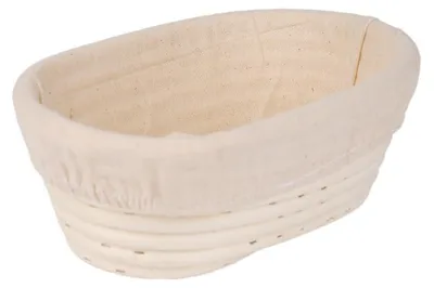 Produktbild von Ovaler G?rkorb fš¹r Brot - Mit Leinentuch - Banneton G?rkorb - Brotback Zubeh?r - Brotkorb fš¹r Sauerteig