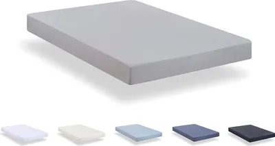 Immagine prodotto di Lenzuolo con angoli in microfibra spazzolata, extra morbido, per letti di dimensioni 180 x 190/200 cm, colore grigio chiaro