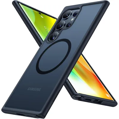 Produktbild von Hülle für Samsung Galaxy S24 Ultra MagSafe Matt Durchscheinend Schwarz