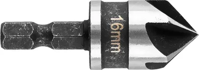 Zdjęcie produktu dla Fazownik pogłębiacz do drewna aluminium plastiku Hex 16mm GRAPHITE