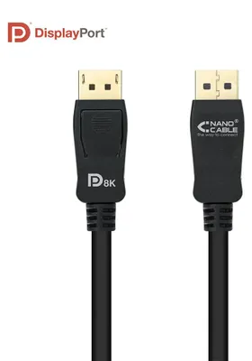 Zdjęcie produktu dla Nanocable 10.15.2502, 2 m, DisplayPort, DisplayPort, Męska, Męska, 7680 x 4320 px