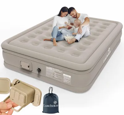 Luftbett 2 Personen, selbstaufblasend, 196x150x36 cm, 400 kg, mit USB-Pumpe