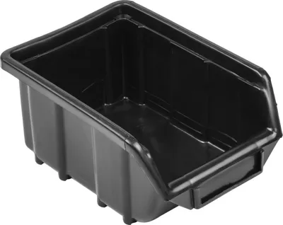 Produktbild von 10 x Lagerboxen Stapelboxen Sichtlagerkasten Eco Box Schwarz 17x11,5x7,5cm Sortierkasten