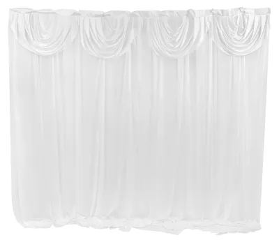 Produktbild von Hochzeits Dekovorhang - Tüll Backdrop 3 x 3 m - Hängender Traubogen & Fotowand Hintergrund - 1 Paneel - 100 % Seide - Weiß