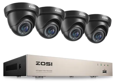 Produktbild von Videoüberwachungssystem, 8 Kanäle, Nachtsichtfähigkeit, 8CH DVR x 4 Kameras, Keine
