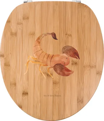 Produktbild von Mr. & Mrs. Panda Toilettendeckel Sternzeichen Skorpion - Transparent - Geschenk, klo deckel, Geburtstag Oktober, Klo-Deckel, Aszendent, November, Klodeckel, WC Brille