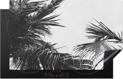 Produktbild von KitchenYeah© Herdabdeckplatte Palmwedel - Natur - Vintage - Palme , 83x51cm, Küche Deko, Glaskeramikkochfeld Herdabdeckung, Abdeckplatte fùr Kochfeld