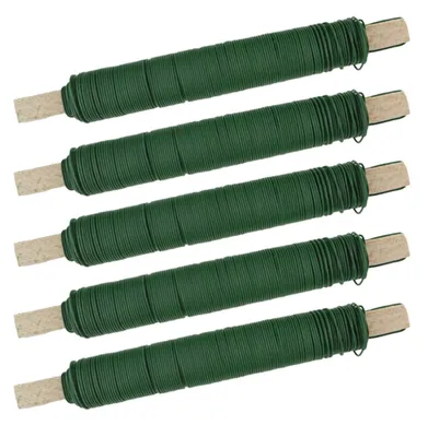 Obrázek produktu pro Navíjecí drát Vázací drát Řemeslnický drát Rostlinný drát zelený 5 rolí