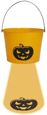 Produktbild von FIESTAS GUIRCA | Halloween Süßigkeiteneimer mit Licht von unten (15x20 cm) - Hal