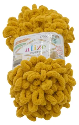 Zdjęcie produktu dla Przędza PUFFY - 100 g / 9 m - Musztardowa