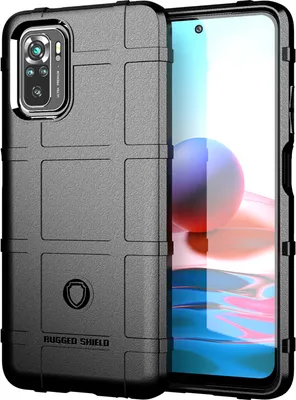 Produktbild von Redmi Note 10 Hülle, LaimTop Weich TPU Silikon Stossfest Anti-rutsch Tasche Heavy Duty Schutzhülle für Xiaomi Redmi Note 10 4G / Note 10S Schwarz