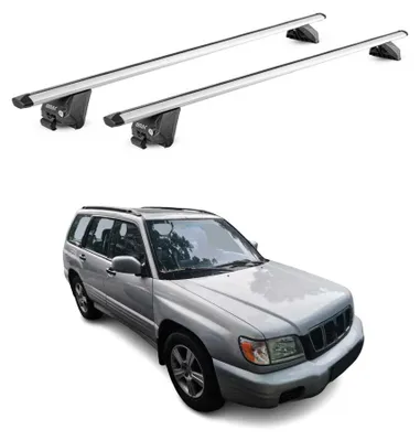 Produktbild von Dachträger Grundtäger für Subaru Forester mk1 1997-2002 100kg Alu Grau 2tlg ABE, KI-generiertes Bild