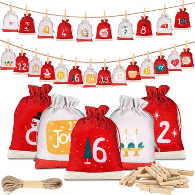 Produktbild von Adventskalender zum Selbstbefüllen – Adventskalender für Kinder 2024 – 15 x 10 cm – Großer, selbst gestaltbarer Weihnachtskalender