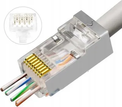 Zdjęcie produktu dla Lanview LVN125310, RJ45, Przezroczysty, Męska, Prosty, Cat6, 23/24
