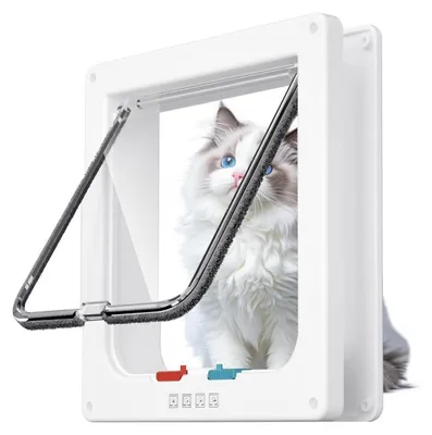 Immagine prodotto di Porta interna per gatti, realizzata in plastica ABS con chiusura magnetica, ideale per animali domestici