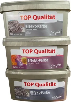Produktbild von Genius Metallic Effekt Farbe Seidenglänzend 1 L (Farbwahl), Farbe:Stahl
