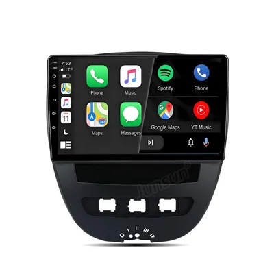 Zdjęcie produktu dla Radio samochodowe Android 15 dla Peugeot 107, Toyota Aygo i Citroën C1 (2005–2014), 2GB+64GB, bezprzewodowe CarPlay, Android Auto, nawigacja GPS, KAM+