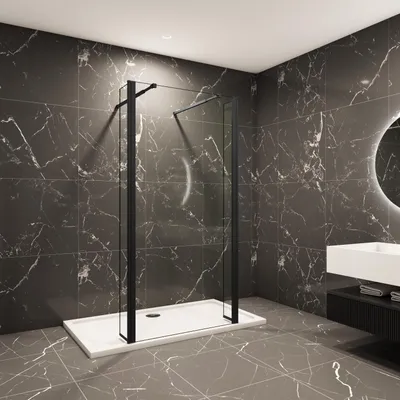 Produktbild von 110x200cm Walk in Duschwand Panel Seitenwand Dussche 8mm NANO Glas 30cm Wasserschutzglas
