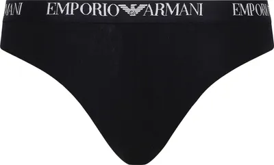 Produktbild von 2er-Pack EMPORIO ARMANI Damen Brazilian Brief, Farbe:Schwarz, Artikel:-MC005 black, Größe:XL