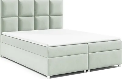 Produktbild von Best for Home Boxspringbett mit Bettkasten Trinity K-2 Bonellfederkern inkl. Topper, mit Lieferung, Aufbau & Entsorgung 200x200-Mintgrün