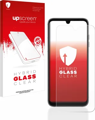 A product package and a screen protector on a smartphone.