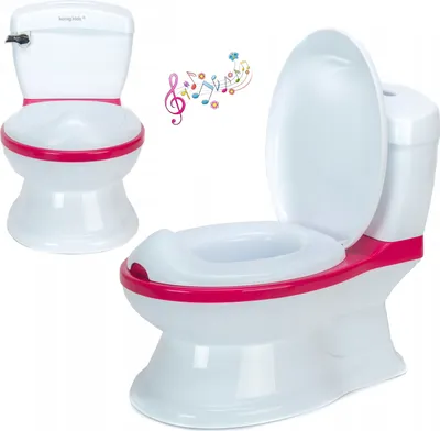 Produktbild von COIL Toilettentrainer, Kindertoilette, Lerntöpfchen, Babytopf, Sound, mit Spülgeräusch, Gewebebehälter, abnehmbare Schüssel, ab 18 Monaten, Lila