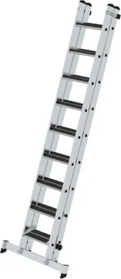 Produktbild von MUNK Stufen-Schiebeleiter mit nivello-Traverse 2-teilig clip-step R13 2x9 Stufen