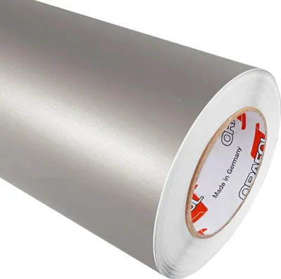 Produktbild von DecoMeister Möbelfolie selbstklebend 100x50 cm - Silber Matt - Einfarbig Klebefolie für Möbel - Klebefolie Möbel für einfache Anwendung, ideal für die Renovierung von Küche oder Bad - Möbelfolie
