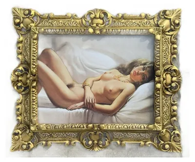 Obrázek produktu pro Solidchoice - Reprodukce barokní fotografie od Françoise Bouchera, 45x38 cm, v zlatém rámu