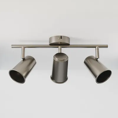 Image de HOFTRONIC - Plafonnier LED 3 lampes inclinable GU10 inox IP20