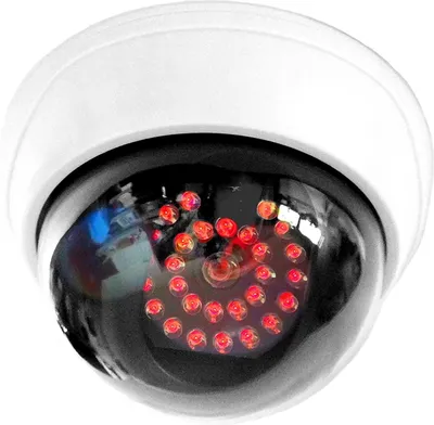 Produktbild von Kamera Attrappe mit 25 roten LED's IR-Strahler Attrappe