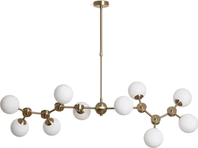 Produktbild von Deckenleuchte Metall und Glas Moonlight Brass Large 10 Spots Gold