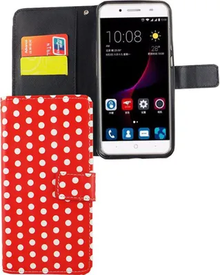Produktbild von Handyhülle Tasche für Handy ZTE Blade A2 Plus Polka Dot Rot