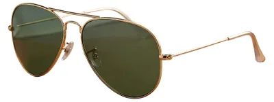 Image de Lunettes de soleil Ray-Ban RB3025 L0205 Aviator Or Vert L0205