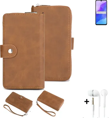 Produktbild von K-S-Trade 2in1 Handyhülle kompatibel mit Huawei Honor 30 Lite + Kopfhörer Schutzhülle & Portemonnee Schutzhülle Tasche Handytasche Case Etui