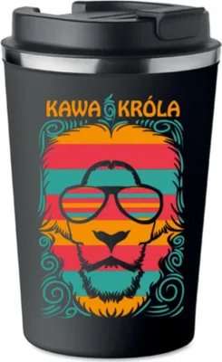 Obrázok produktu pre Termohrnček Premium s potlačou KING'S COFFEE, darčekový, 350 ml, 0,35 l, KT_012