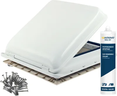 Produktbild von Dachfenster Fiamma Vent 40x40 cm Weiß + Dichmittel + Schrauben für Wohnwagen oder Wohnmobil