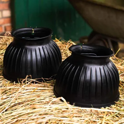 Productafbeelding van Hoefklokken Paard - Hoefbescherming Springen - Paardrijden Terrein - Rondom Bescherming - Maat L - Zwart