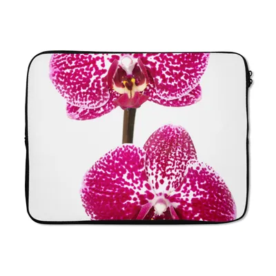 Produktbild von MuchoWow® Laptop Hülle 17 Zoll Laptoptasche Orchidee rosa - Zipper - Schutzabdeckung