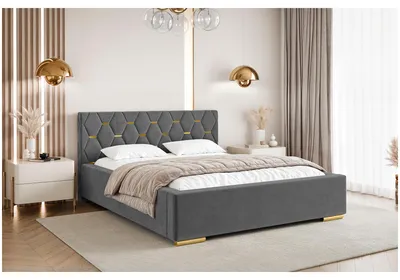 Produktbild von MEBLINI Versal Polsterbett 120x200 mit Stauraum - Lattenrost und Bettkasten - Kopfteil Bett mit Stauraum - Doppelbett - Stauraumbett -  Betten - 120x200 - Dunkelgrau Samt ohne Matratze