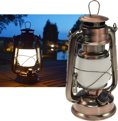 Image de LED Camping Laterne CT-CL Copper ØxH 12x23,5cm, 4x AA warmweiß dimmbar